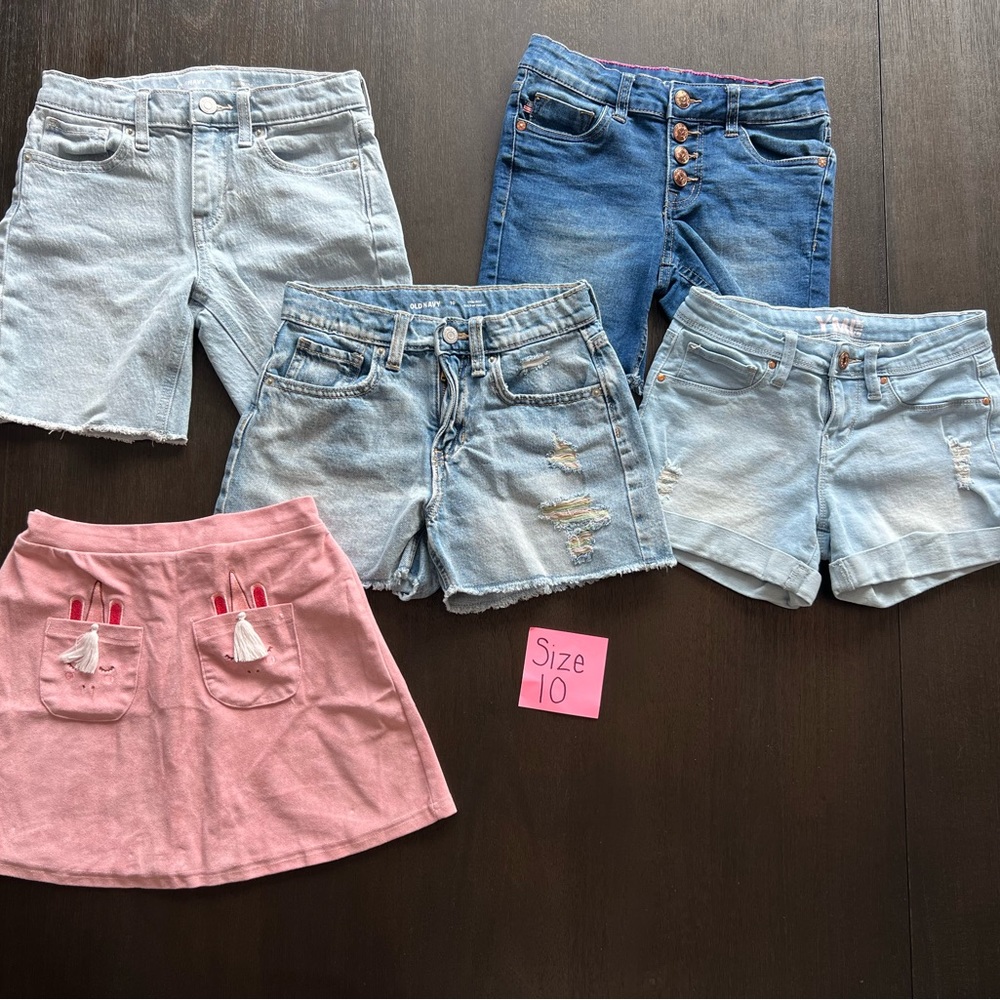 Girls size 10 shorts/skirt bundle
